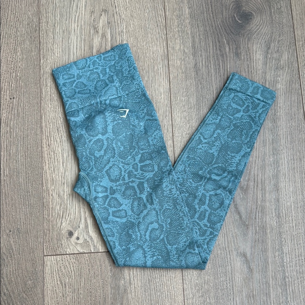 Blue Patterned Leggings